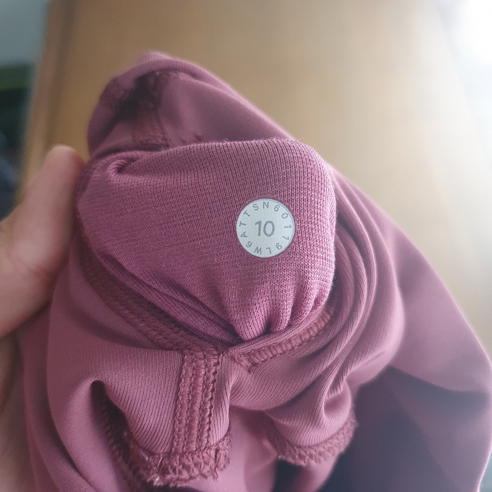 Lululemon mauve pink wunder under cropped leggings size 10 - Picture 4 of 7